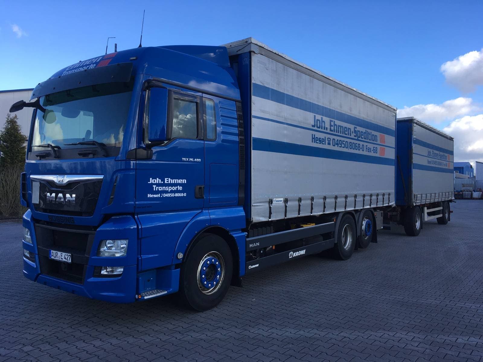 Ehmen Transporte truck and trailer